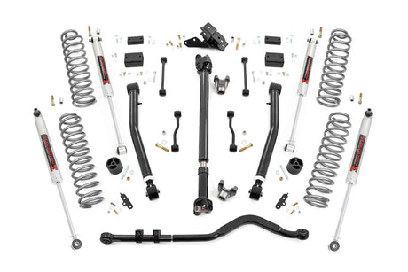 Rough Country 3.5 Inch Lift Kit | Adj Lower | FR D/S | Jeep Wrangler JL 4WD (24-26)