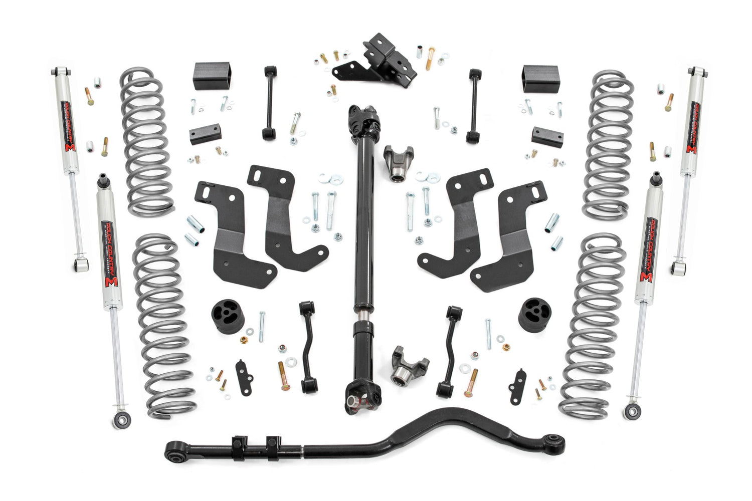 Rough Country 3.5 Inch lift Kit | C/A Drop | FR D/S | Jeep Wrangler Unlimited (18-23)