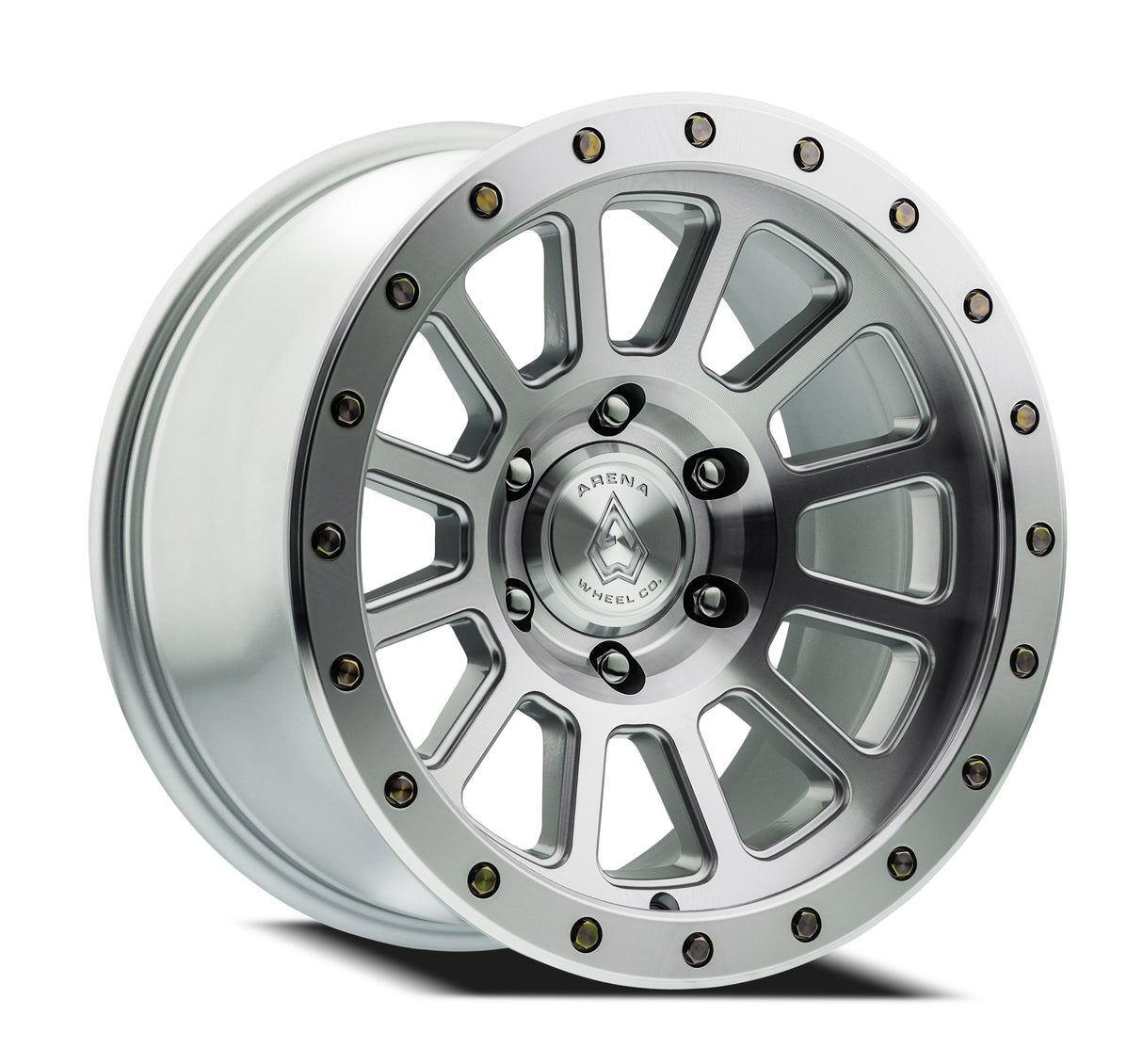 Arena Ammo 17x9 0mm Gloss Silver Machined Wheel