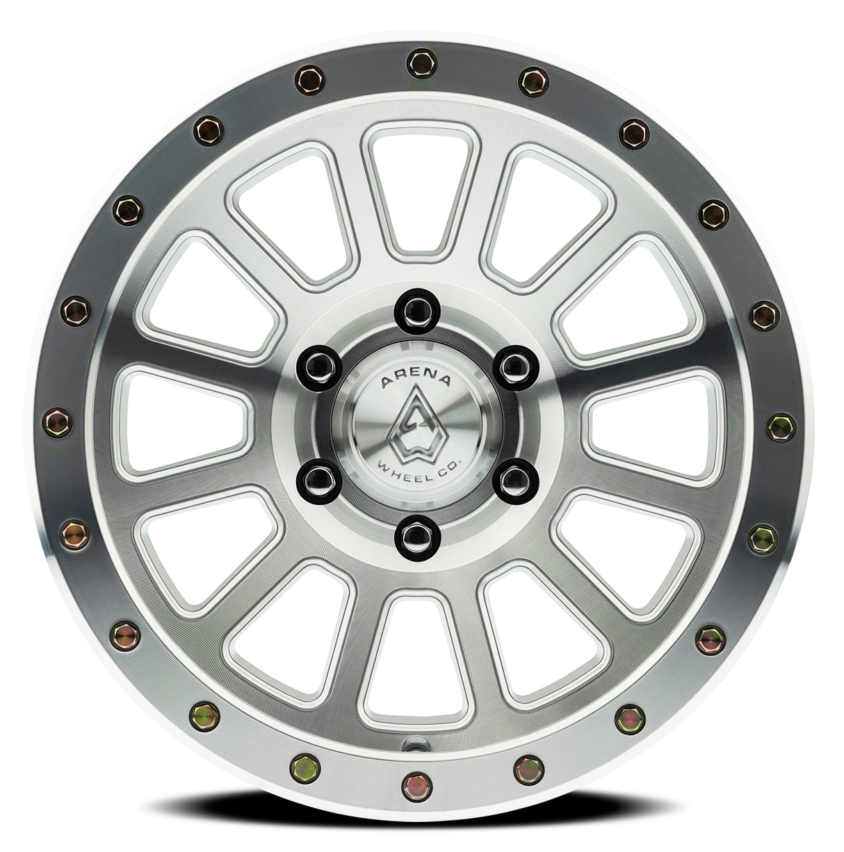 Arena Ammo 20x9 0mm Bright Machine Zinc Bolts Wheel