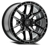 Arena Battle 20x10 -18mm Glossy Black Machined DDT Face & Lip Wheel