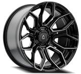 Arena Cobra 22x10 -18mm Glossy Black Brushed DDT Face Clear Wheel