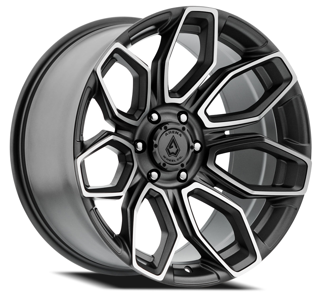 Arena Cobra 22x10 -18mm Texture Gun Metal Machine Clear Coat Wheel