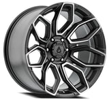Arena Cobra 22x10 -18mm Texture Gun Metal Machine Clear Coat Wheel