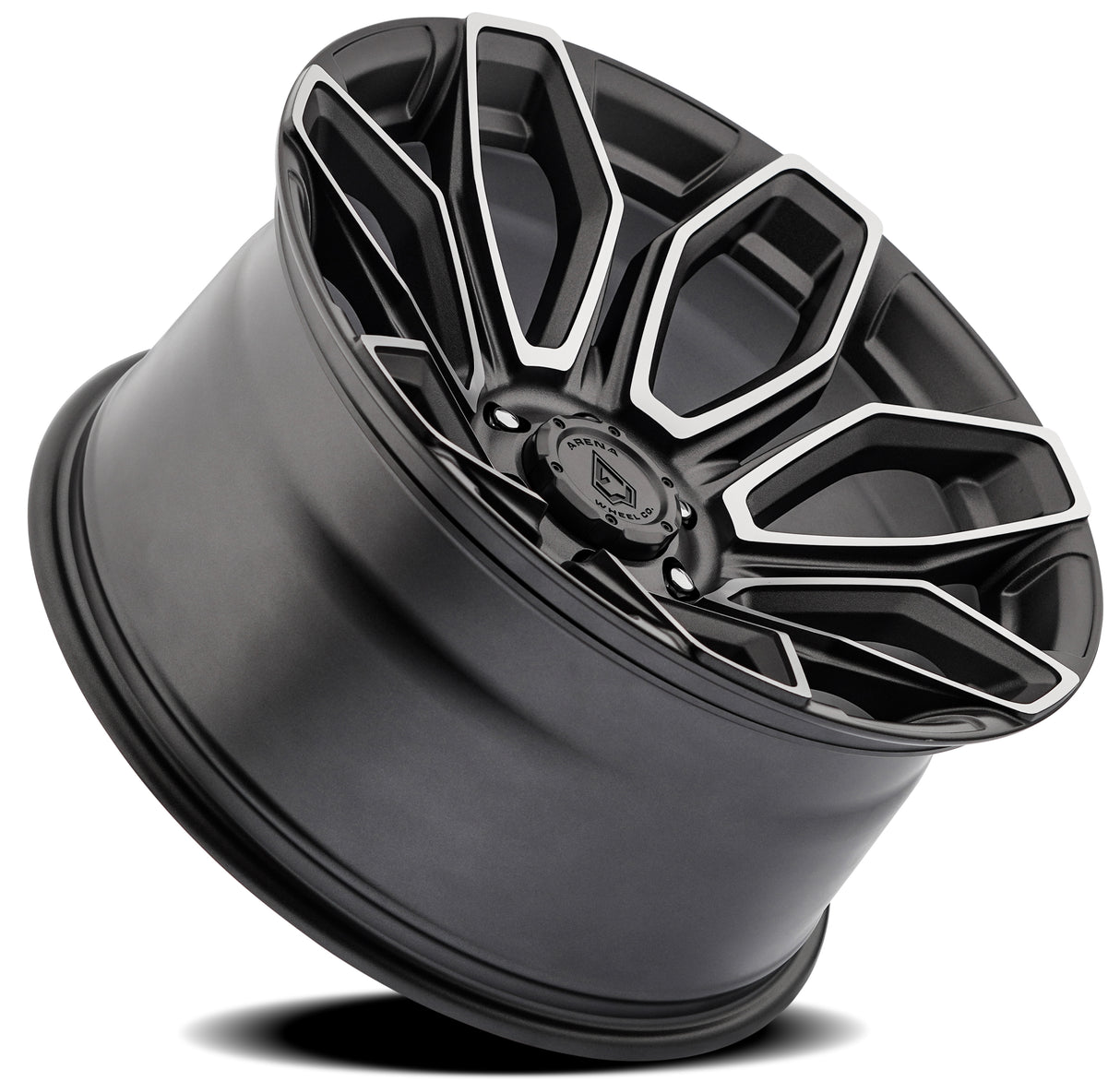 Arena Cobra 20x10 -18mm Texture Gun Metal Machine Clear Coat Wheel