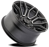 Arena Cobra 20x10 -18mm Texture Gun Metal Machine Clear Coat Wheel