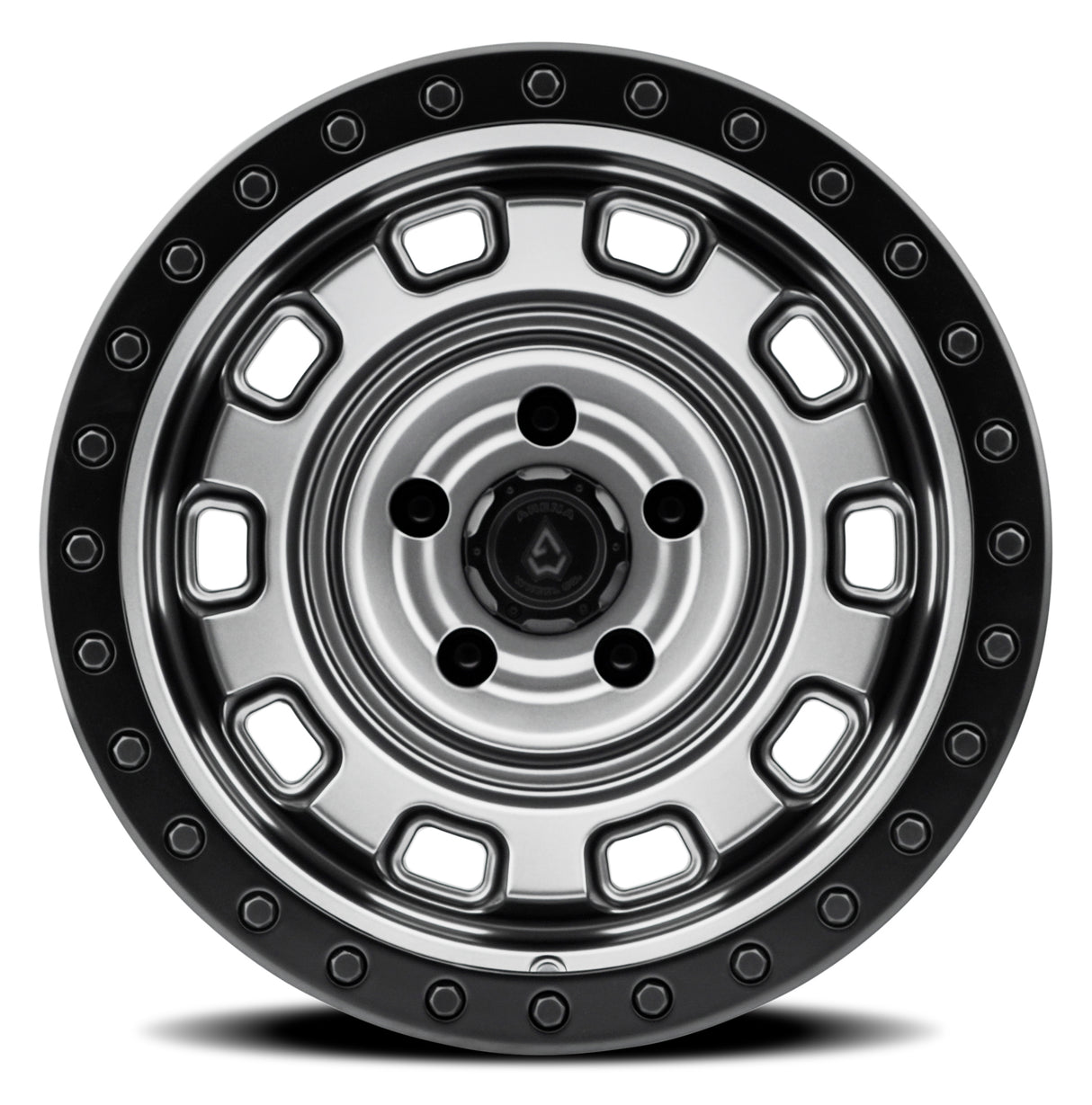 Arena Gunner 17x9 0mm Satin Gun Metal & Satin Black Lip Wheel