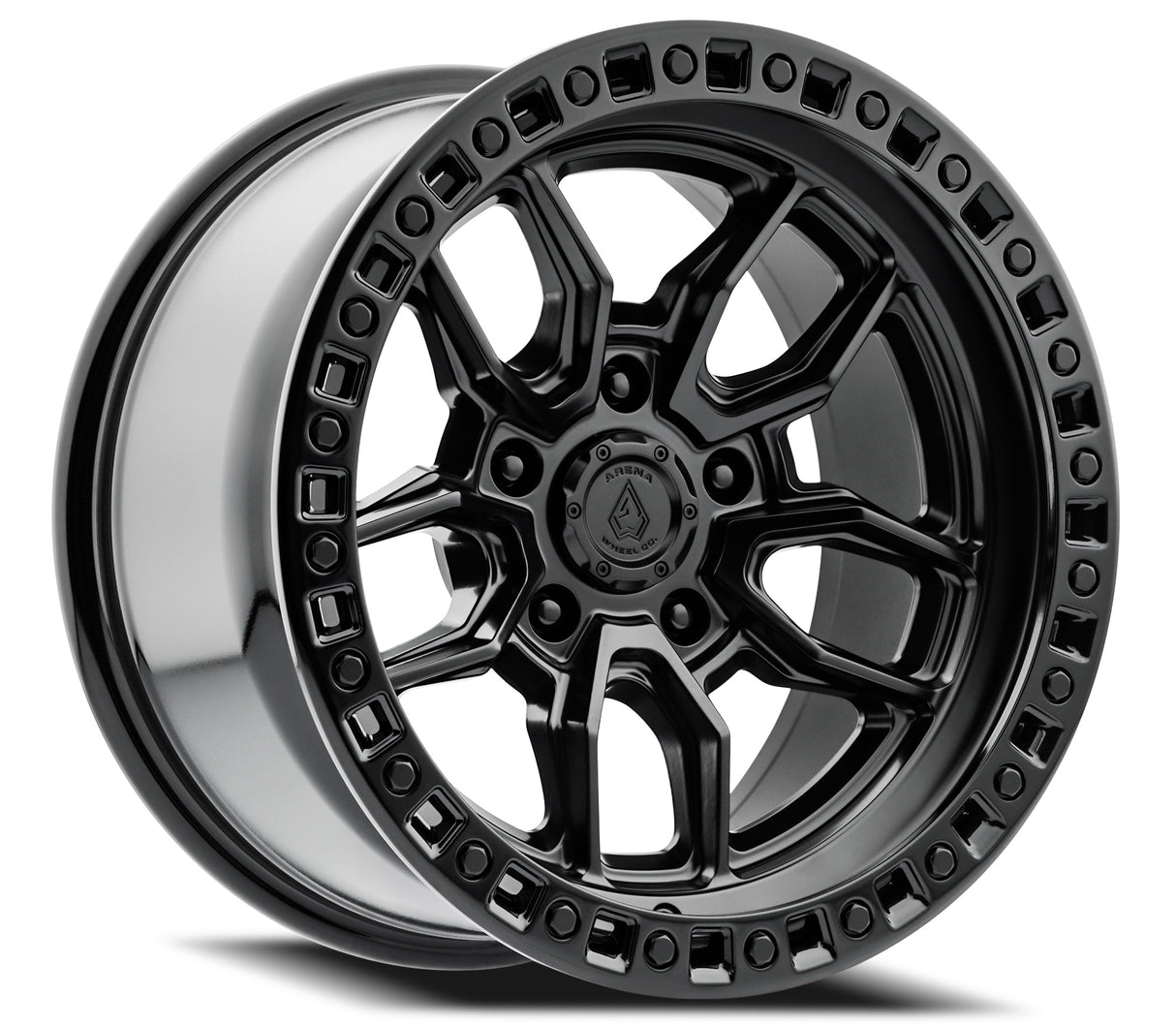 Arena Hustle 20x9 1mm Satin Black & Gloss Black Lip Wheel