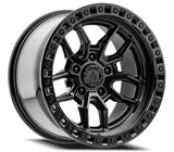 Arena Hustle 20x9 1mm Satin Black & Gloss Black Lip Wheel