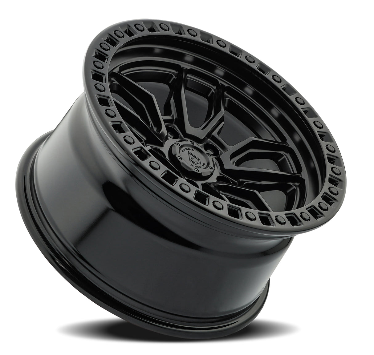 Arena Hustle 20x9 1mm Satin Black & Gloss Black Lip Wheel