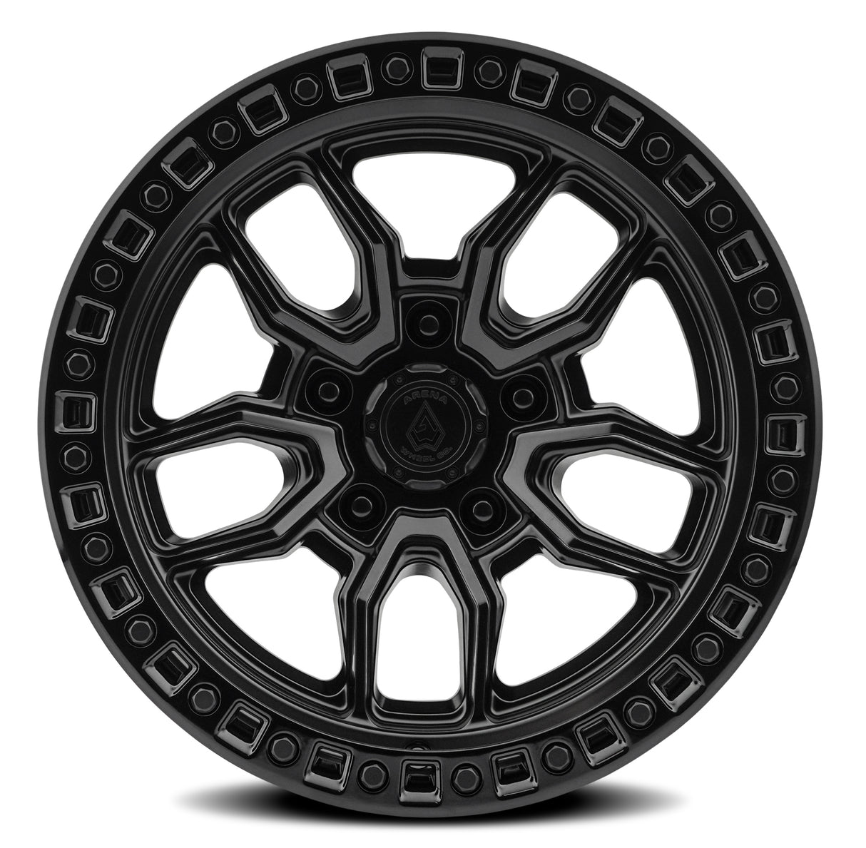 Arena Hustle 20x9 1mm Satin Black & Gloss Black Lip Wheel