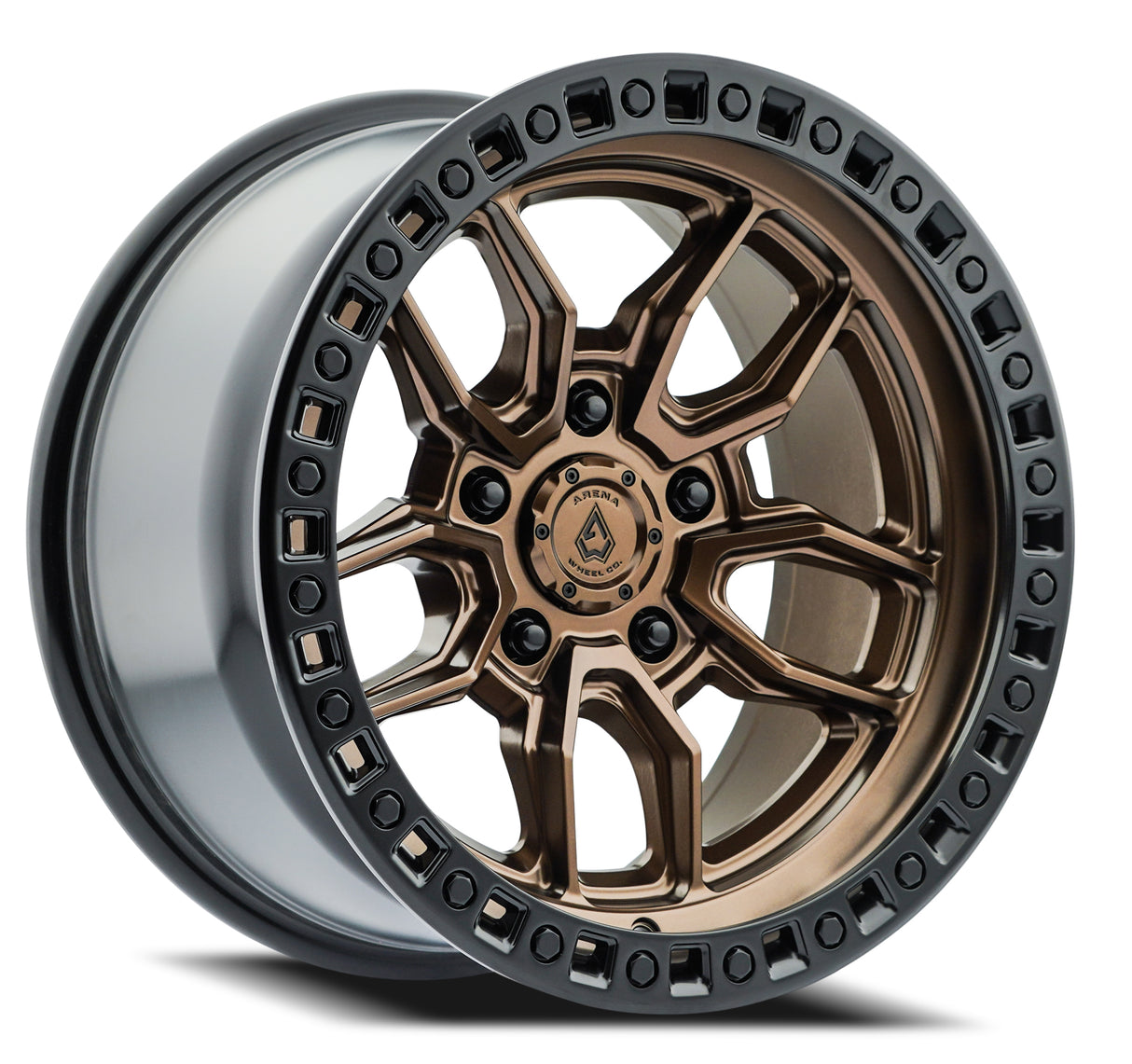 Arena Hustle 20x9 1mm Smoked Bronze & Satin Black Lip Wheel