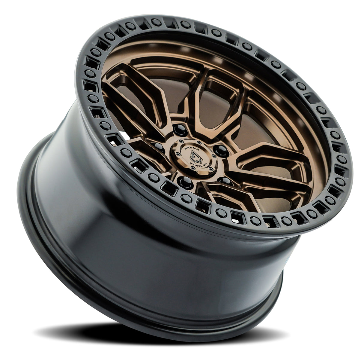 Arena Hustle 20x9 1mm Smoked Bronze & Satin Black Lip Wheel