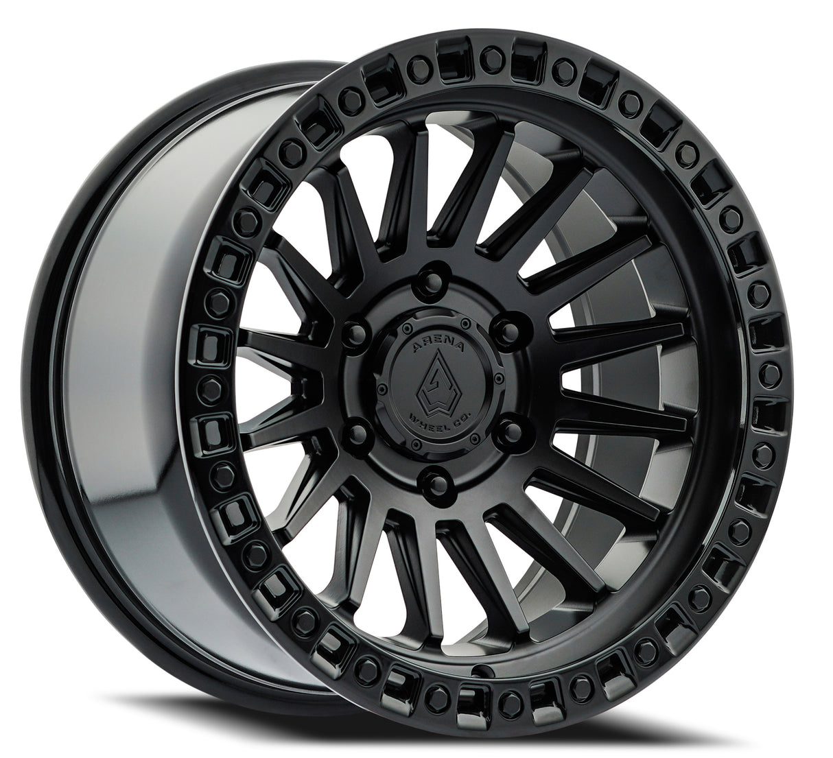 Arena Mesa 17x9 0mm Satin Black & Gloss Black Lip Wheel