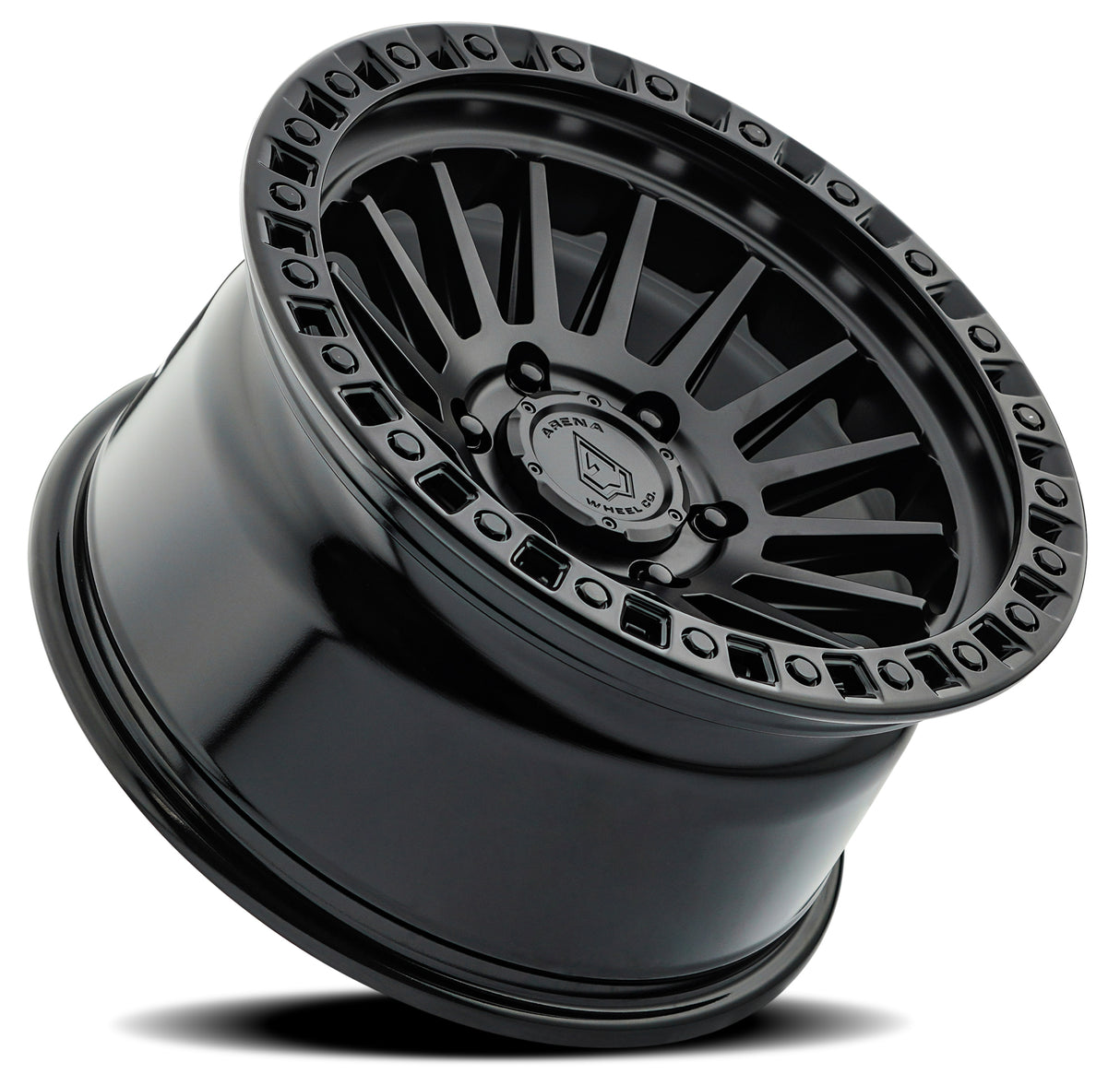 Arena Mesa 17x9 0mm Satin Black & Gloss Black Lip Wheel
