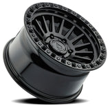 Arena Mesa 17x9 0mm Satin Black & Gloss Black Lip Wheel