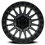 Arena Mesa 17x9 0mm Satin Black & Gloss Black Lip Wheel