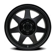 Black alloy wheel on a white background