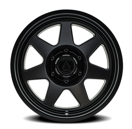 Black alloy wheel on a white background