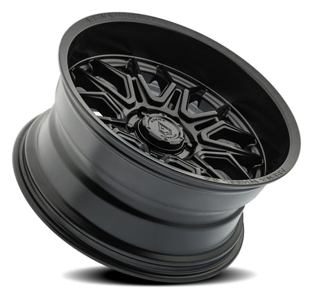 Black alloy wheel with 'Arena Wheels' branding on a white background Jeep Wrangler JL, LU< JTU, JKU,JK and Gladiator.
