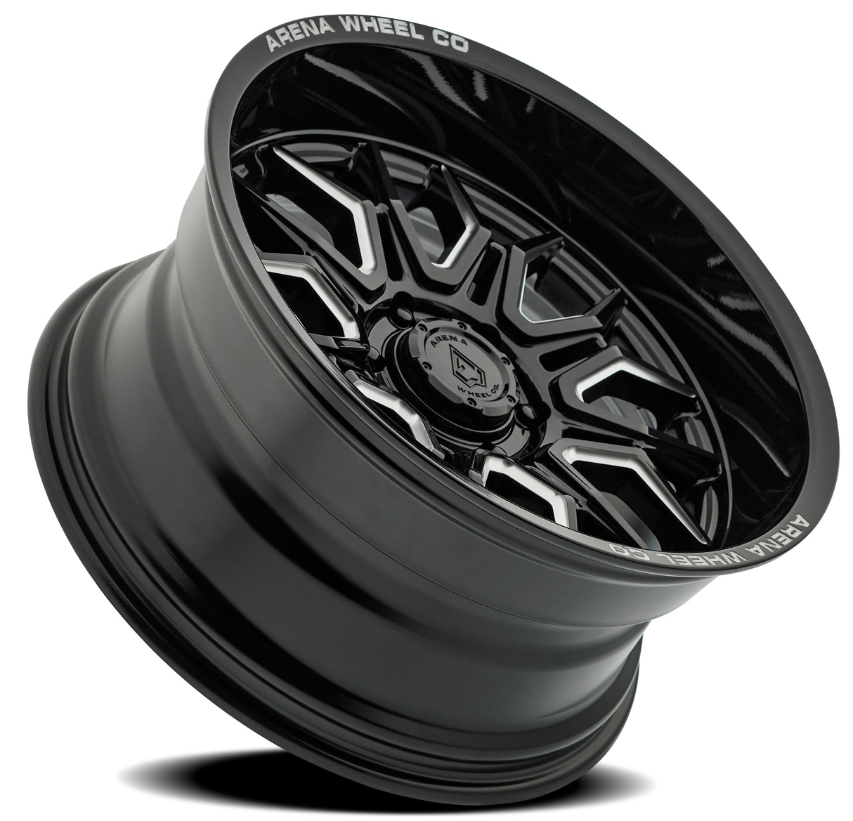 Arena A117 Violator Gloss Black & Milled 22x12 -44mm Wheel