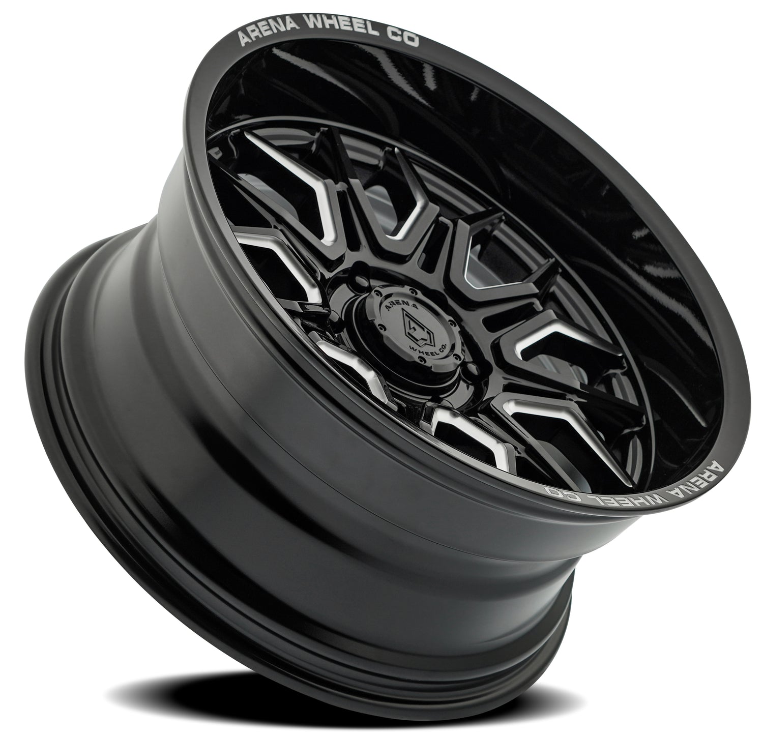 Arena A117 Violator Gloss Black & Milled 22x12 -44mm Wheel