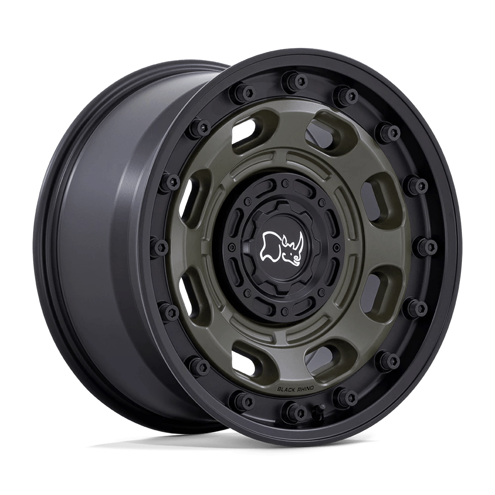 Black Rhino OLIVE DRAB GREEN W/ BLACK LIP ATLAS 20X10 5X5/5.5 78 -18 OD-GRN-BLK