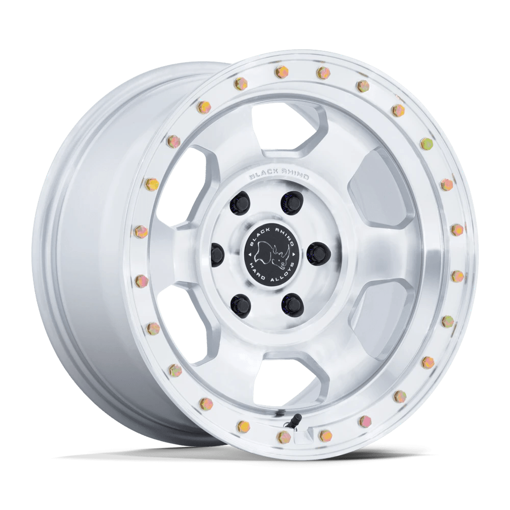 Black Rhino GLOSS SILVER W/ MACHINED FACE TROOPER 17X8.5 5X5 71.5 -10 G-SLV MCH