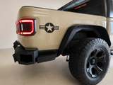 Trail Ops Rear Bumper with Steps & Reverse Lights for Jeep Gladiator JT