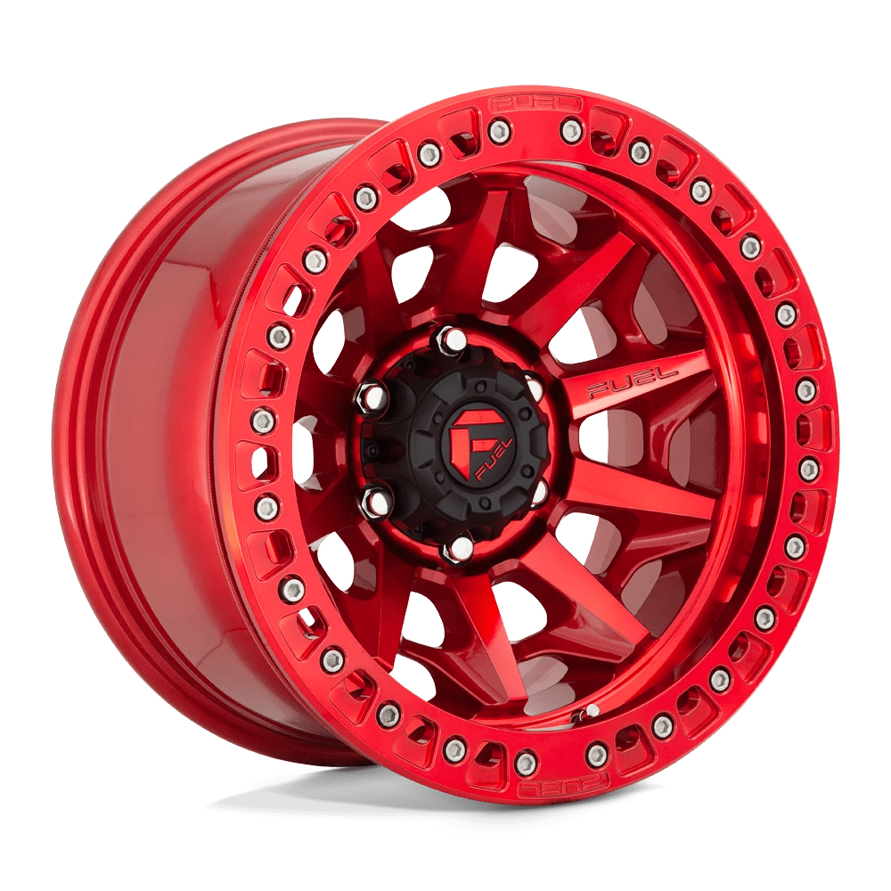 Fuel 1PC CANDY RED COVERT BL 17X9 5X5.0 71.5 QL -15