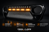 Trail Ops Grill W- LED Lights JL/JLU/JTU