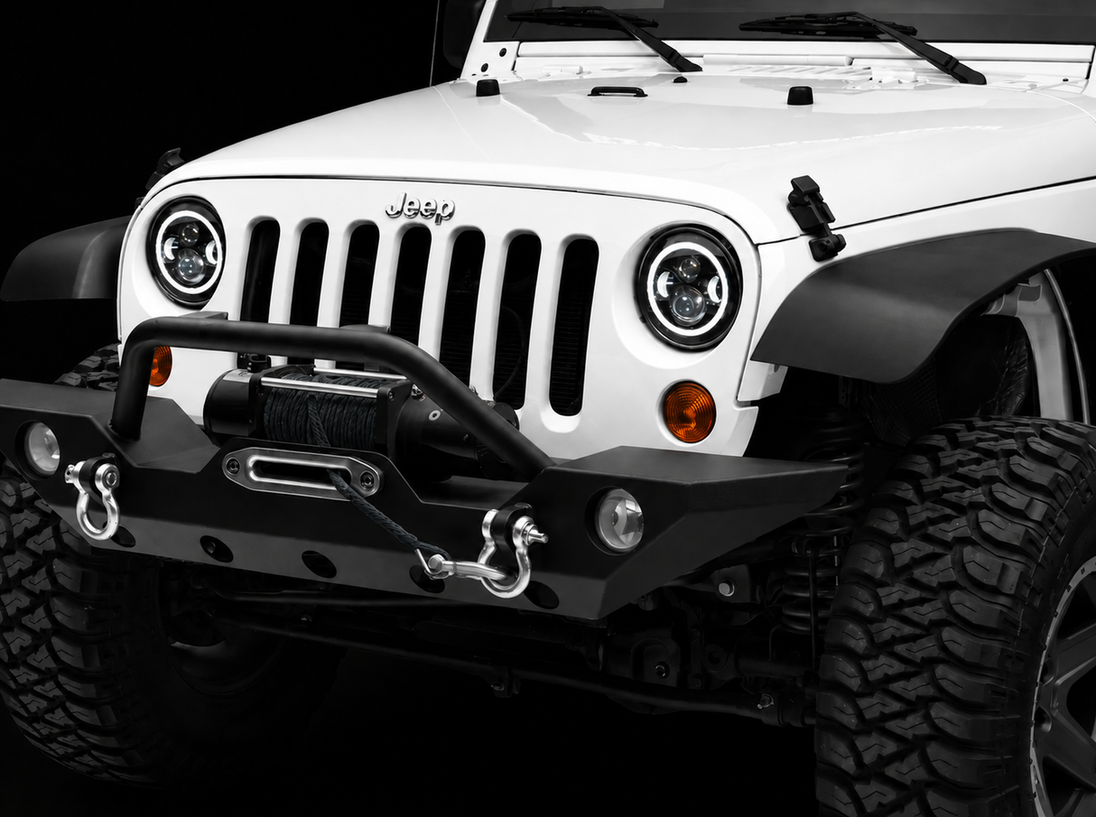 Trail Ops 7" Halo LED Headlights for Jeep Wrangler JK/JKU