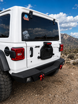 JL/JLU Rear Bumper with Sensors and 2 Mesh Vents