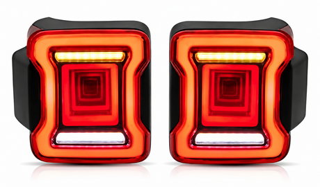 Jeep Wrangler And Gladiator 18+ 2DR/4DR JL, JLU, JT Sequential LED Tail Lights With A Prism Effect