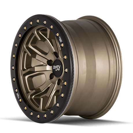 DIRTY LIFE DT-1 9303 SATIN GOLD W/SIMULATED BEADLOCK RING 17X9 5-127 -38MM 78.1MM