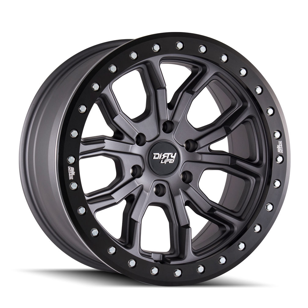 DIRTY LIFE DT-1 9303 SATIN GUNMETAL 17X9 5-127  -12MM 78.1MM