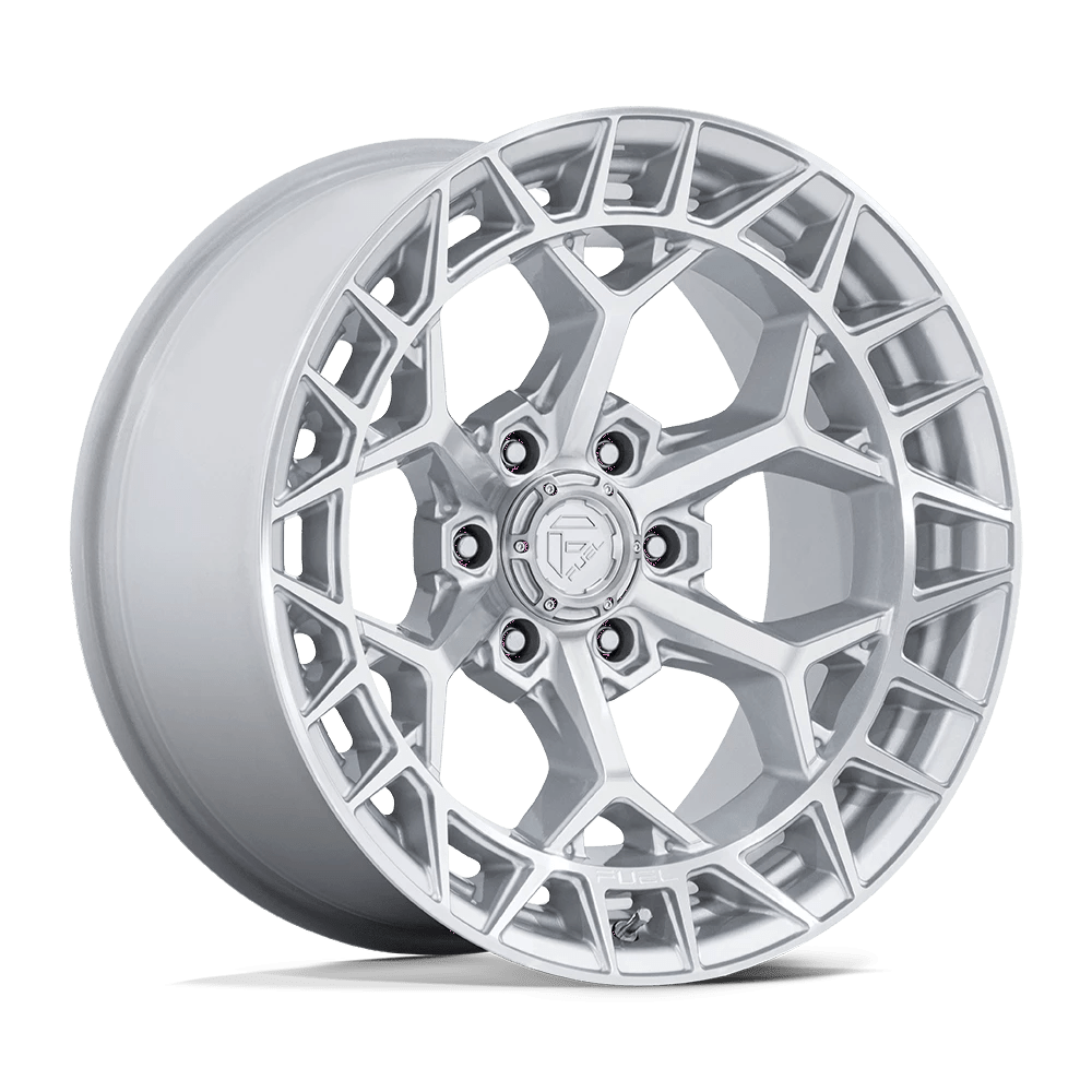 Fuel 1PC GLOSS SILVER W/ MACHINED FACE CHARGER 22X12 5X5 71 -44 G-SLV-MCH