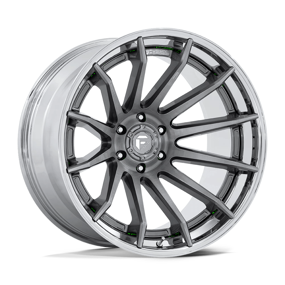 Fuel 1PC PLATINUM W/ CHROME LIP BURN 22X10 5X5 71 -18 PLTNM-CHR