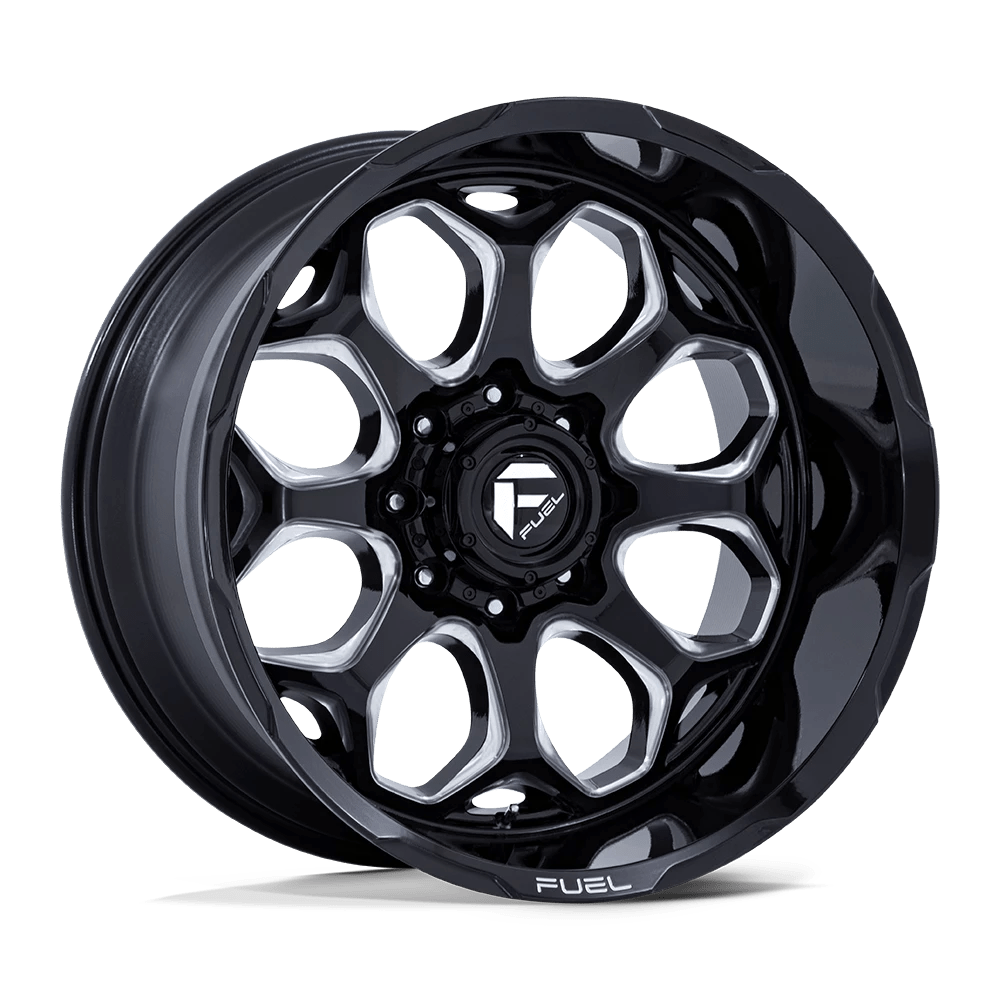 Fuel 1PC GLOSS BLACK MILLED SCEPTER 20X10 5X5 71 -18 G-BLK-MILL