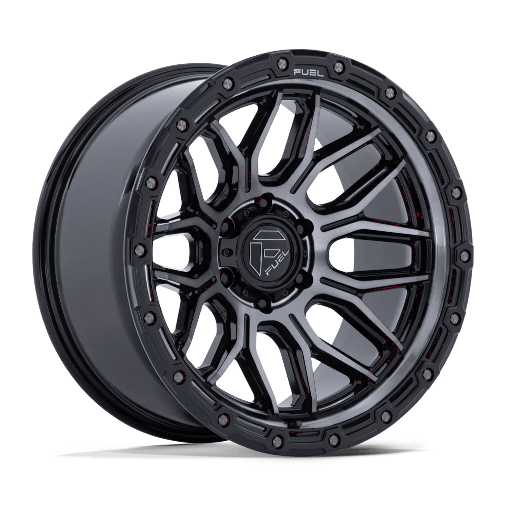 Fuel 1PC GLOSS BLACK MACHINED W/ GRAY TINT SURGE 20X10 5X5 71 -18 G-BLK-MCH-GTCC