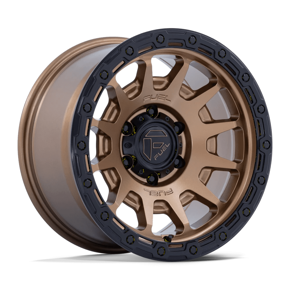 Fuel 1PC MATTE BRONZE W GLOSS BLACK LIP FORTRESS 17X9 5X5 71 -12 M-BRZ GBLK