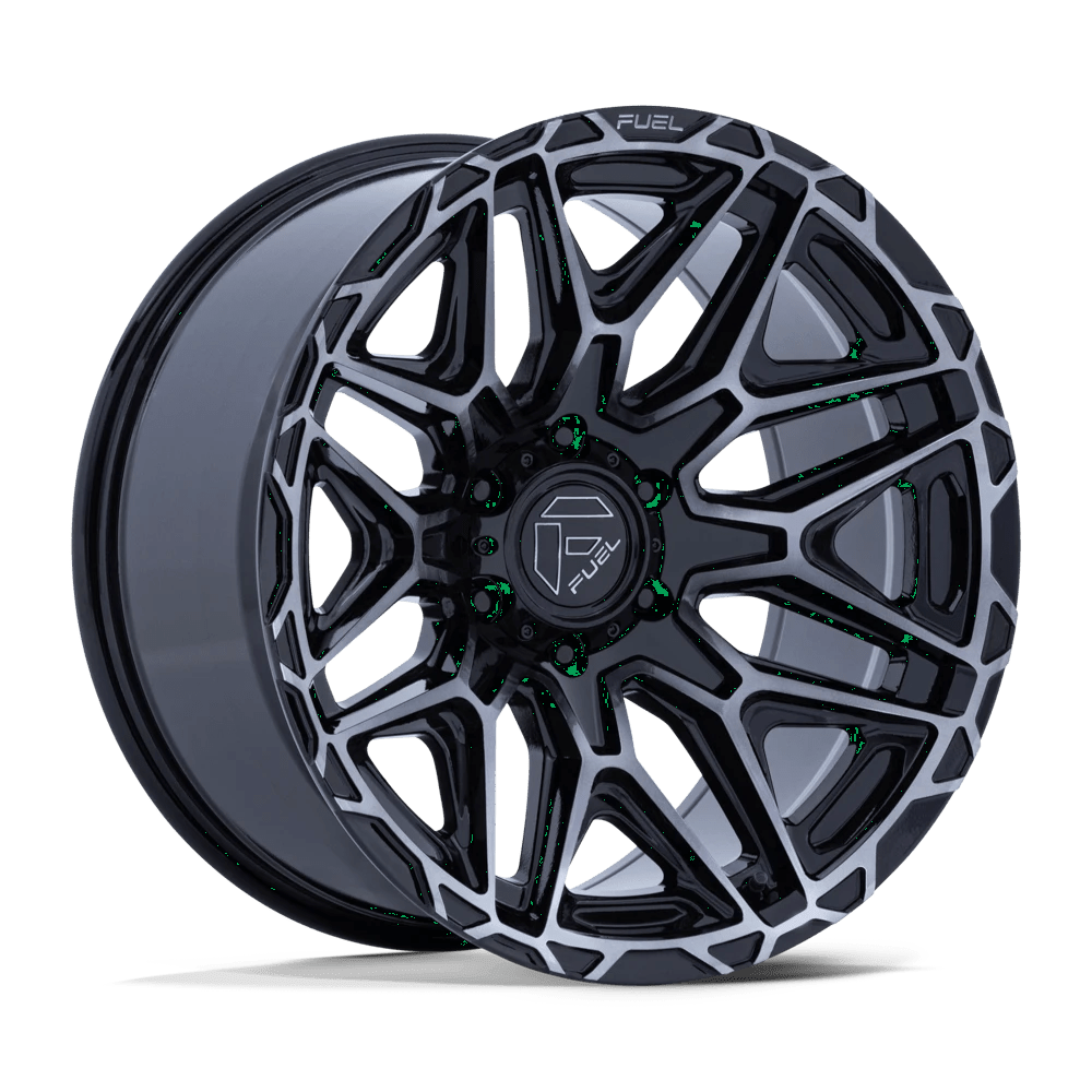 Fuel 1PC GLOSS BLACK MACHINED FACE W/ DARK TINT INJECTOR 20X9 5X5 71 +1 GBLK-MCH-DT
