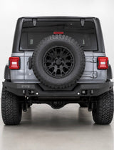 JL/JLU Full Width Rear Bumper with T/O logo & 2 Cubes (Sensor holes)
