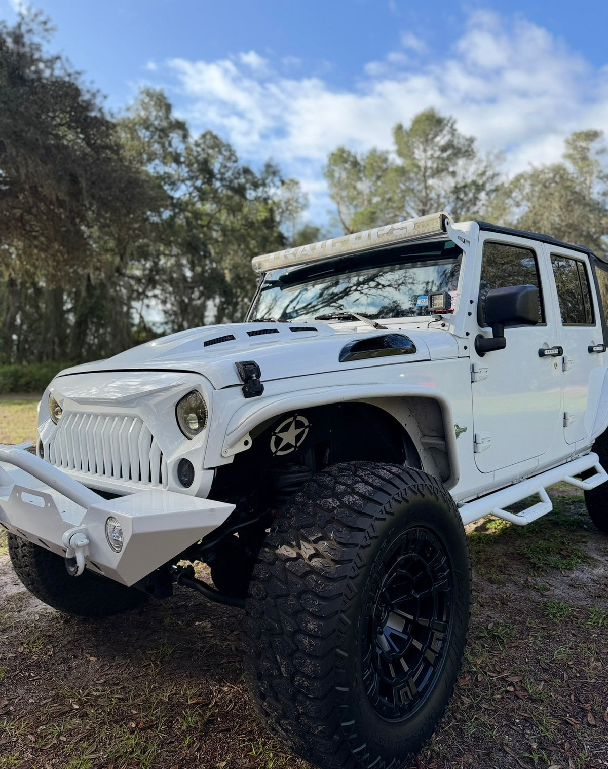 Trail Ops Angry Eye Front Grille (2007-2018 Jeep Wrangler JK / JKU)