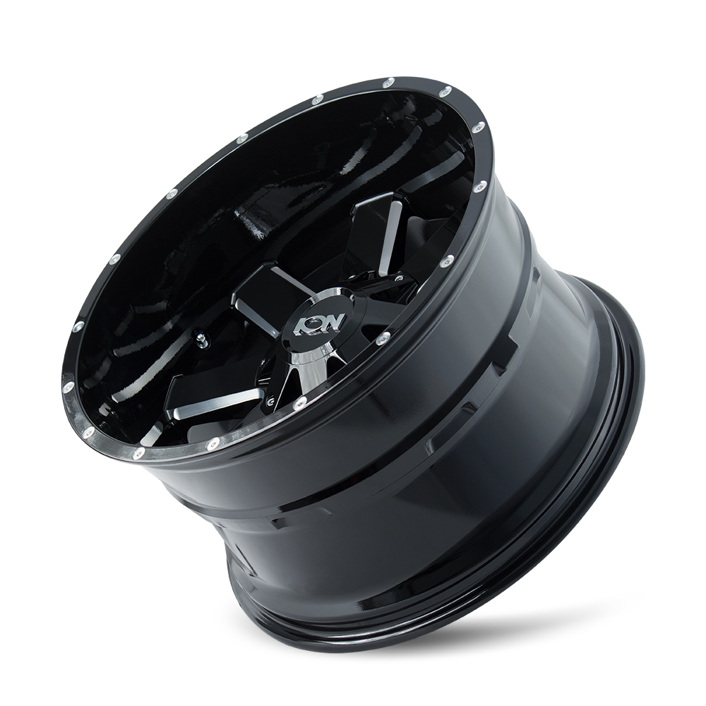 ION 141 GLOSS BLACK MILLED 20X12 5-127/5-139.7 -44MM 87MM