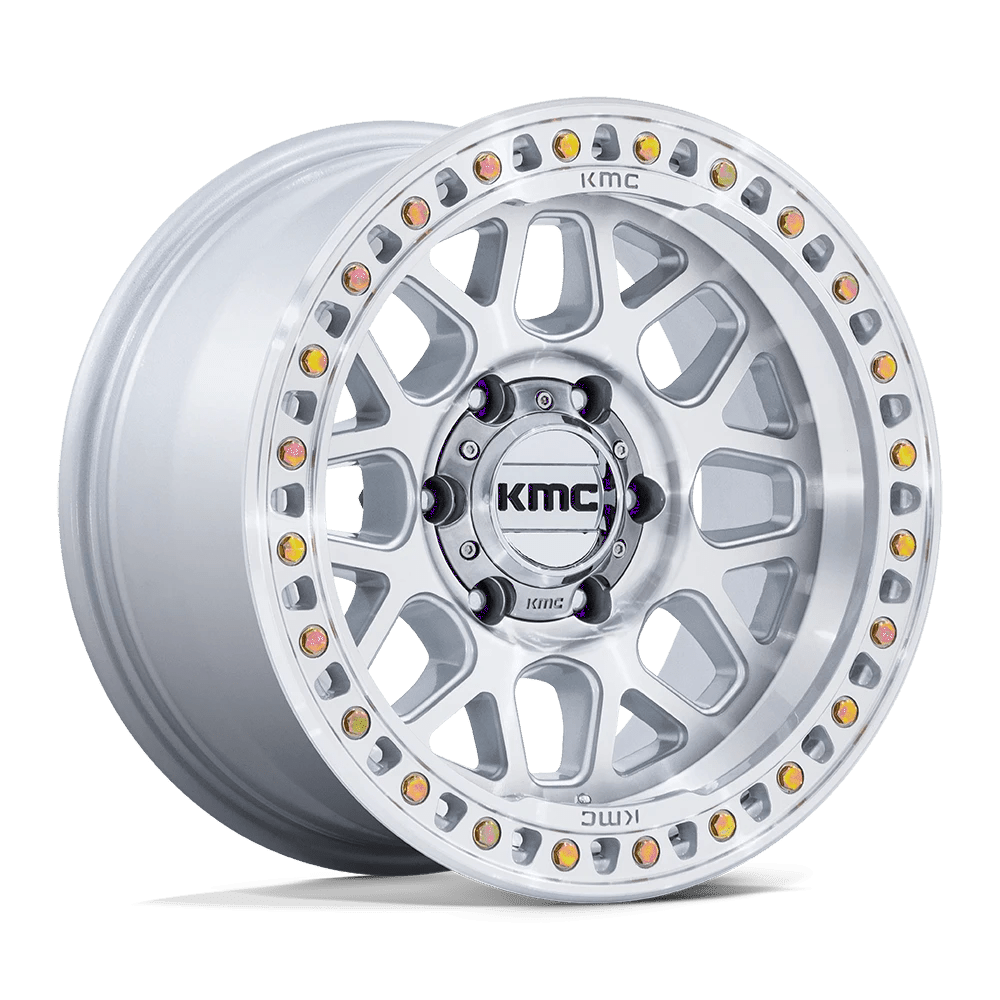 KMC GLOSS SILVER W/ MACHINED FACE GRS 17X8.5 5X5 71 +0 G-SLV MACH-FC