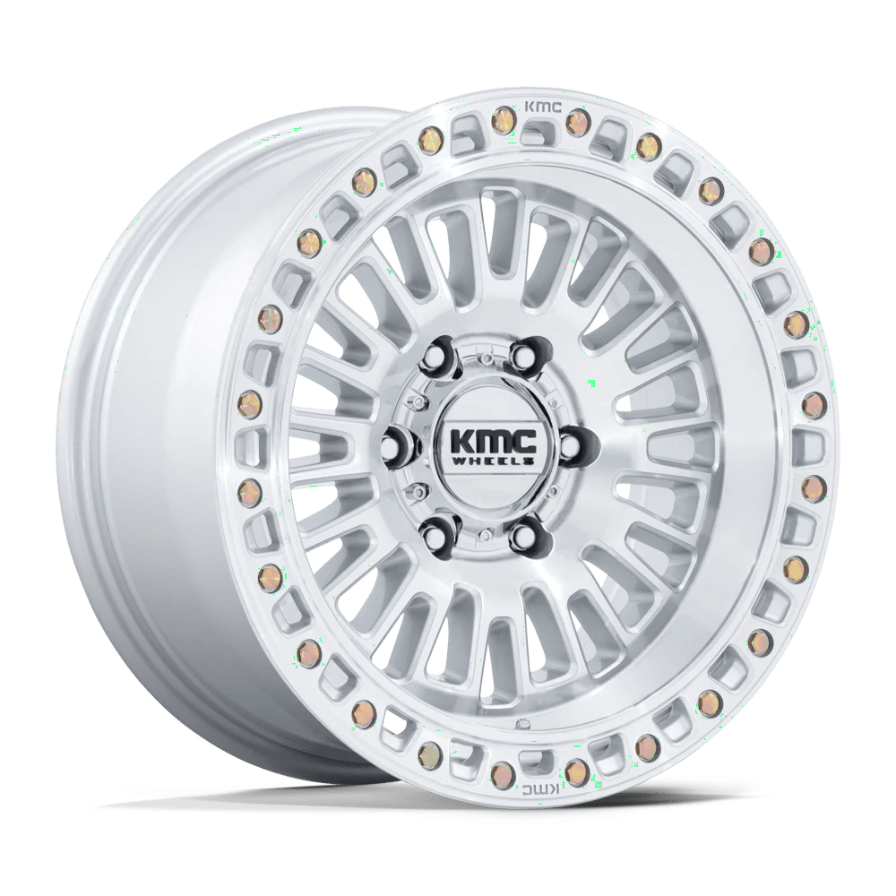 KMC GLOSS SILVER W/ MACHINED FACE AZTEC 17X8.5 5X5 71 +0 G-SLV-MCH
