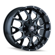 MAYHEM WARRIOR 8015 GLOSS BLACK MILLED 17X9 5-127/5-139.7 -12MM 87MM