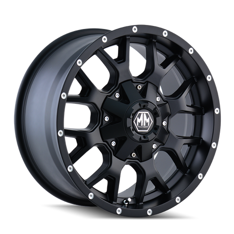 MAYHEM WARRIOR 8015 MATTE BLACK 20X10 5-127/5-139.7 -25MM 87MM