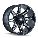 MAYHEM RAMPAGE 8090 GLOSS BLACK MILLED 17X9 5-127/5-139.7 -12MM 87MM